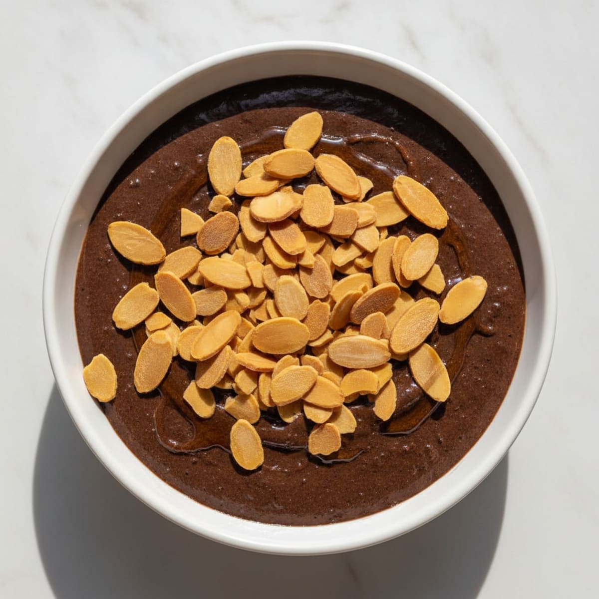 Silky Chocolate Protein Pudding with Almonds