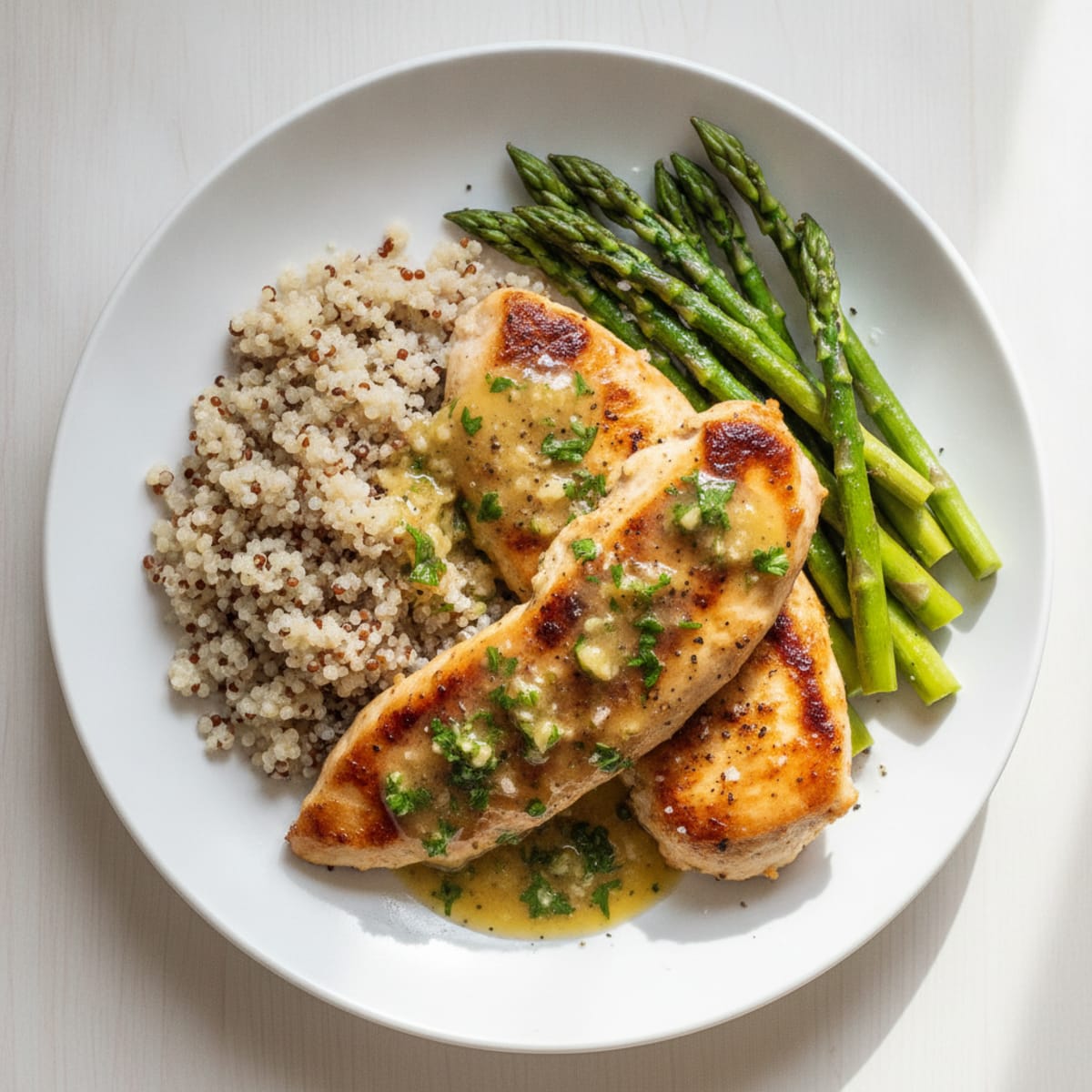 Pan-Seared Chicken with Herb Butter Sauce