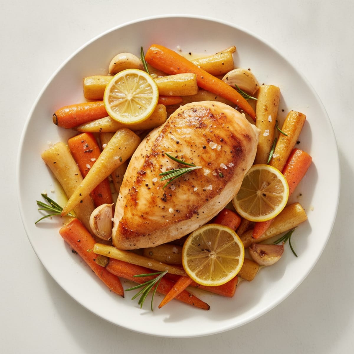 Alkaline Roasted Chicken with Root Vegetables