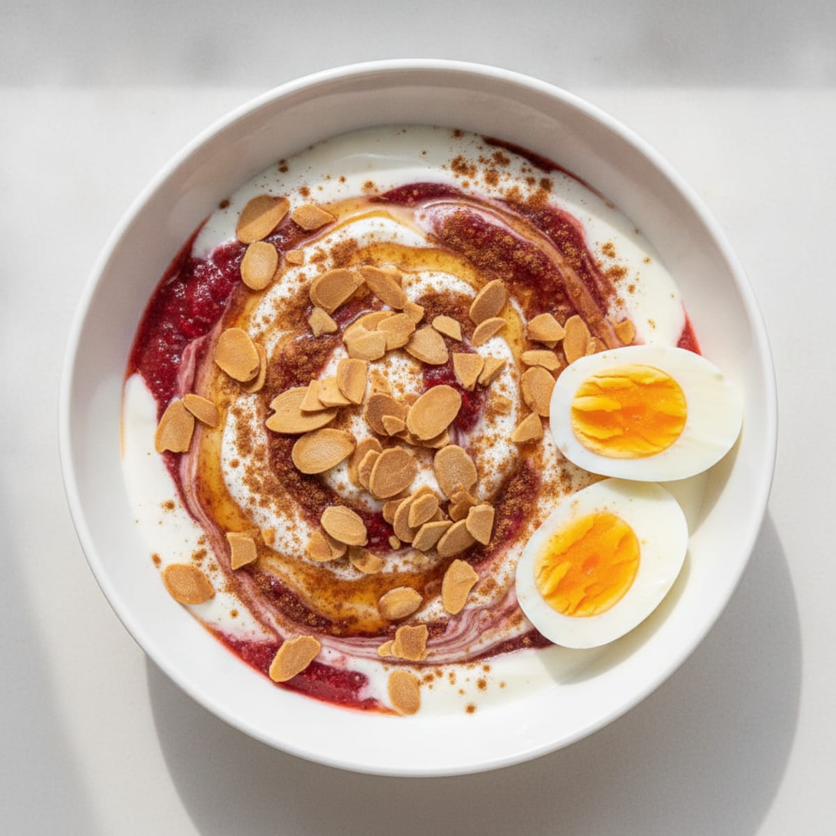 Strawberry Yogurt Swirl with Toasted Almonds