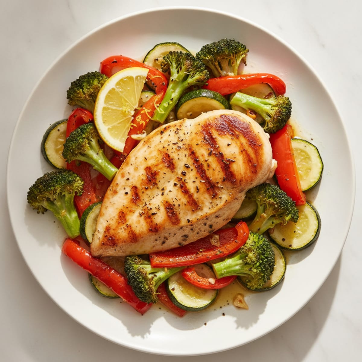 Pan-Seared Chicken with Roasted Vegetables