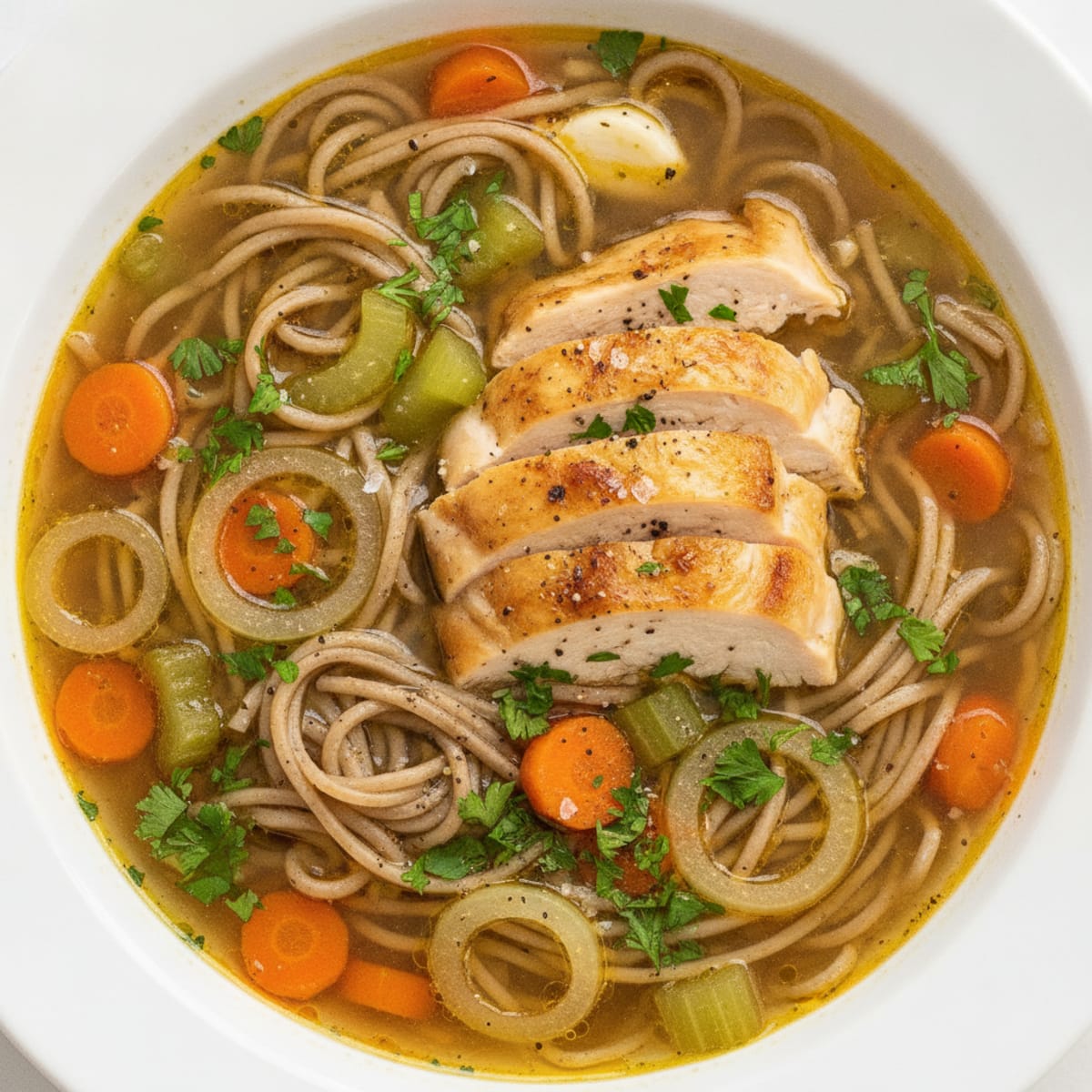 Roast Chicken Noodle Soup