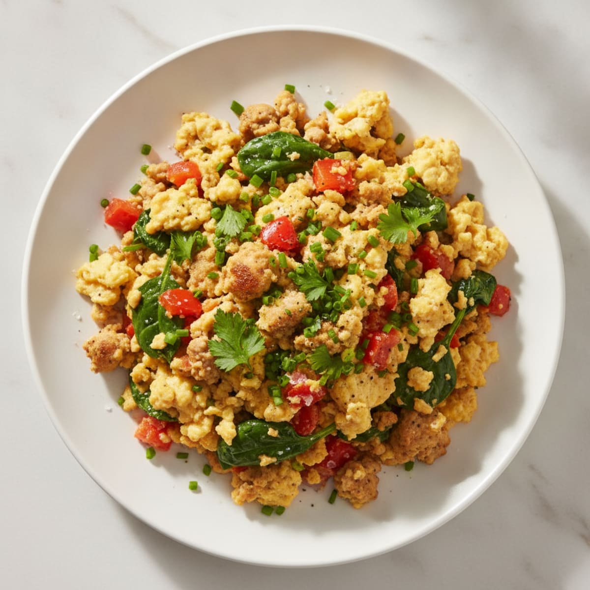 Hearty Morning Scramble with Fresh Herbs