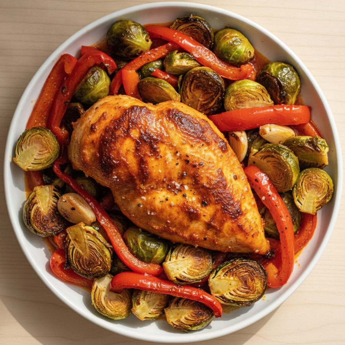 Spicy Harissa Chicken with Roasted Vegetables