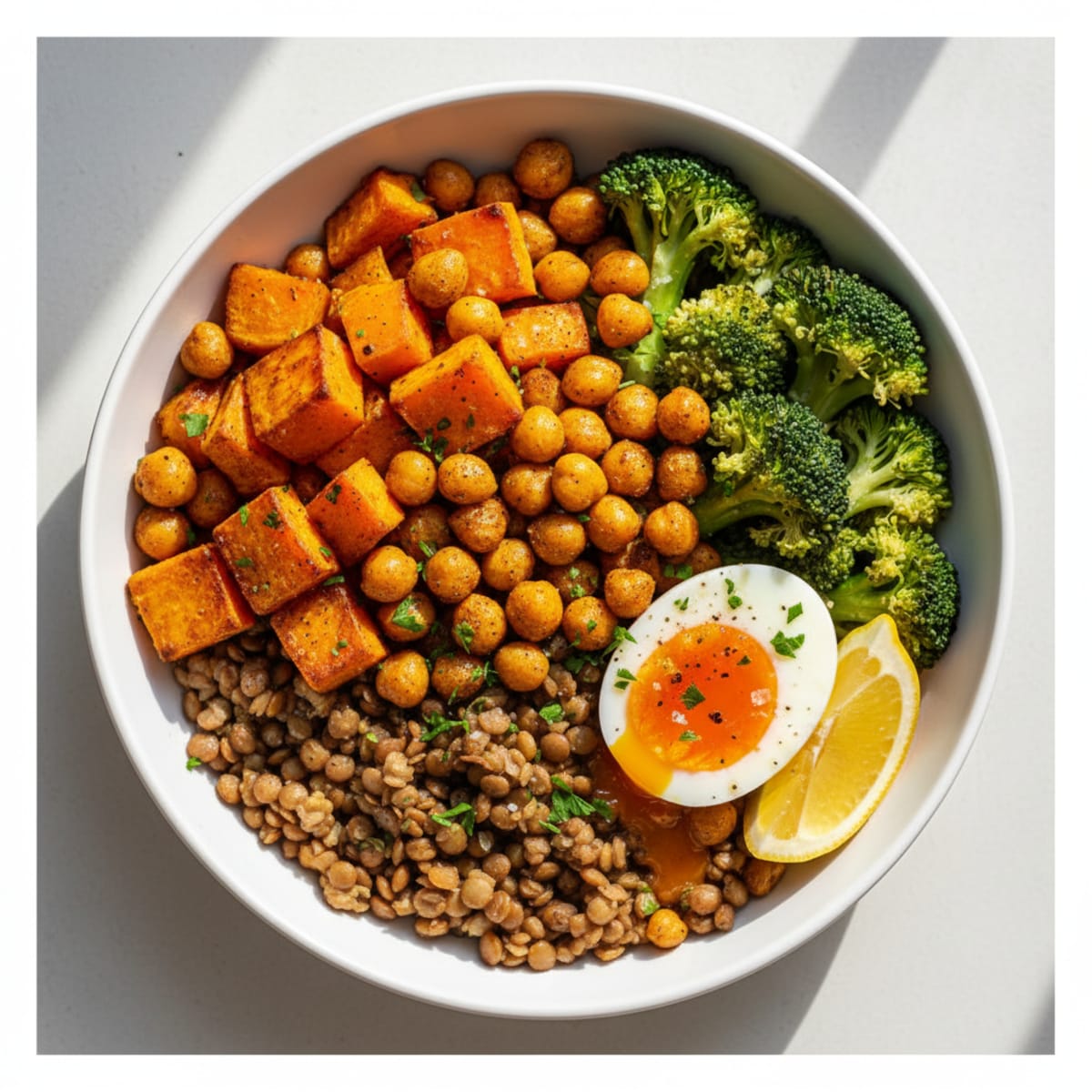 Roasted Sweet Potato and Chickpea Bowl