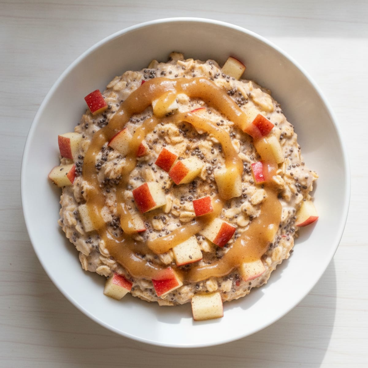Reduced-Calorie Apple Cinnamon Overnight Oats
