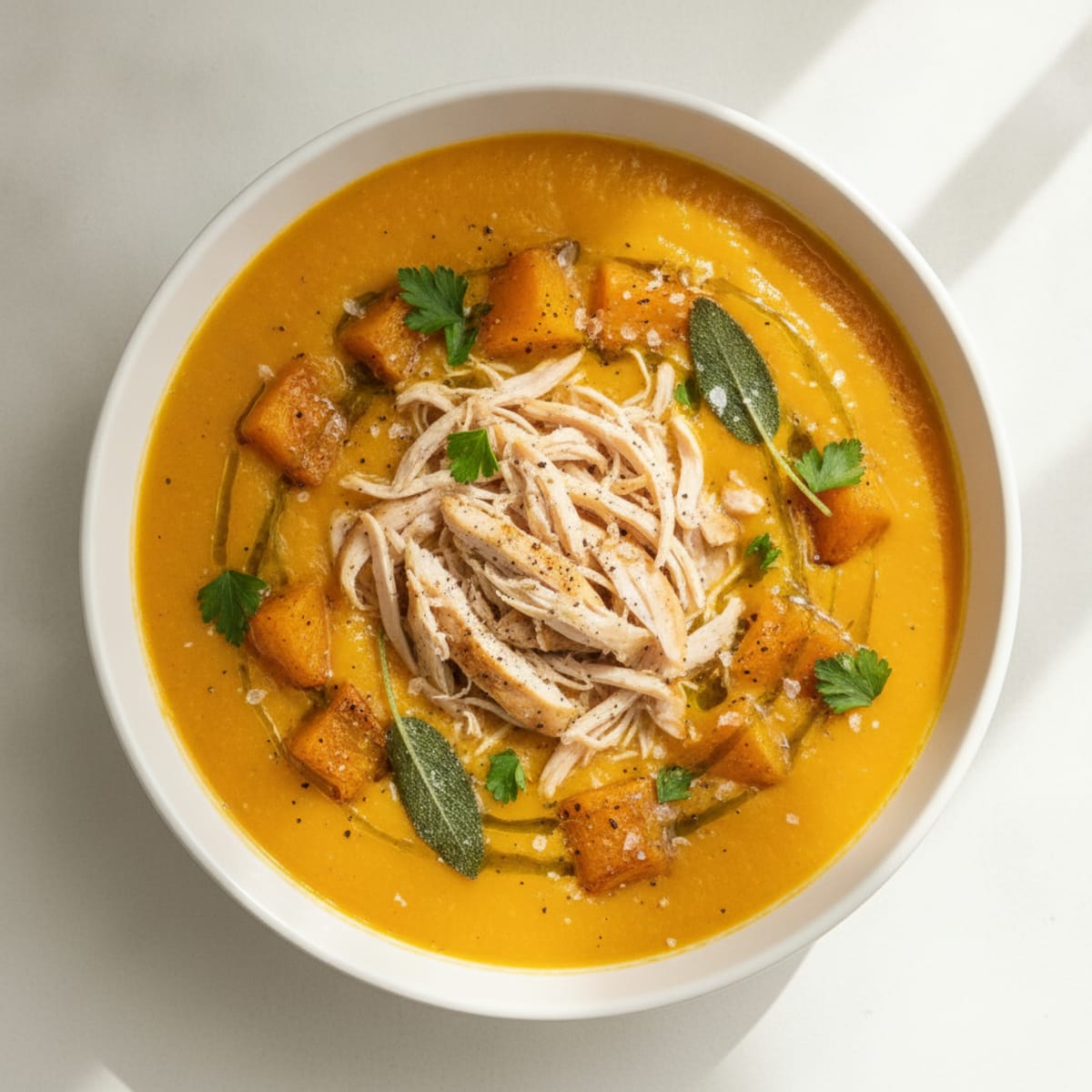Roasted Butternut Squash and Sage Soup