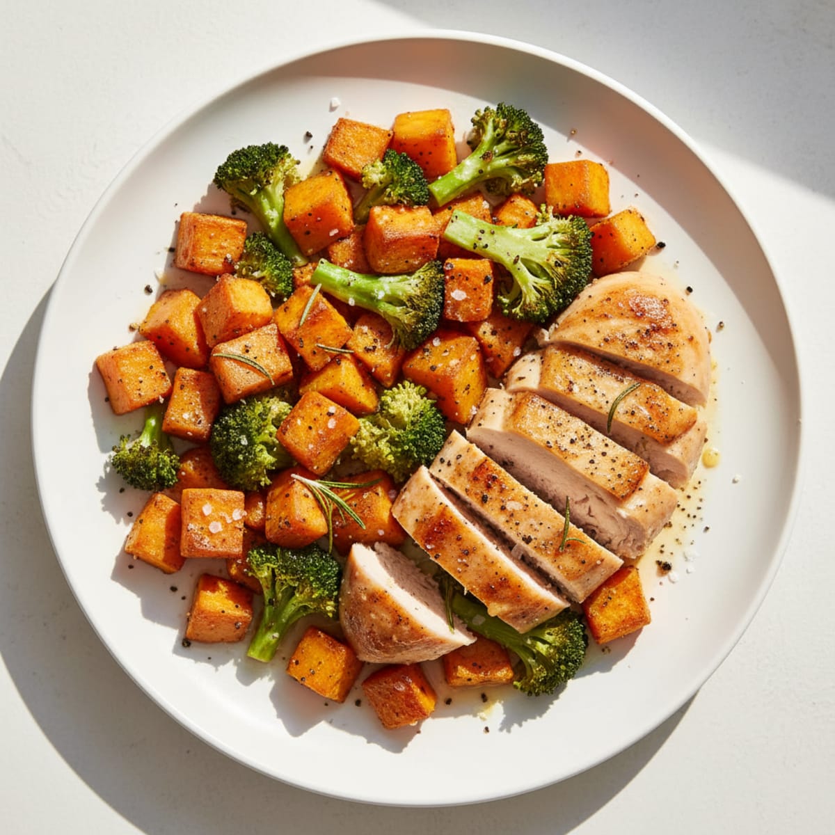 Roasted Chicken and Sweet Potato Medley