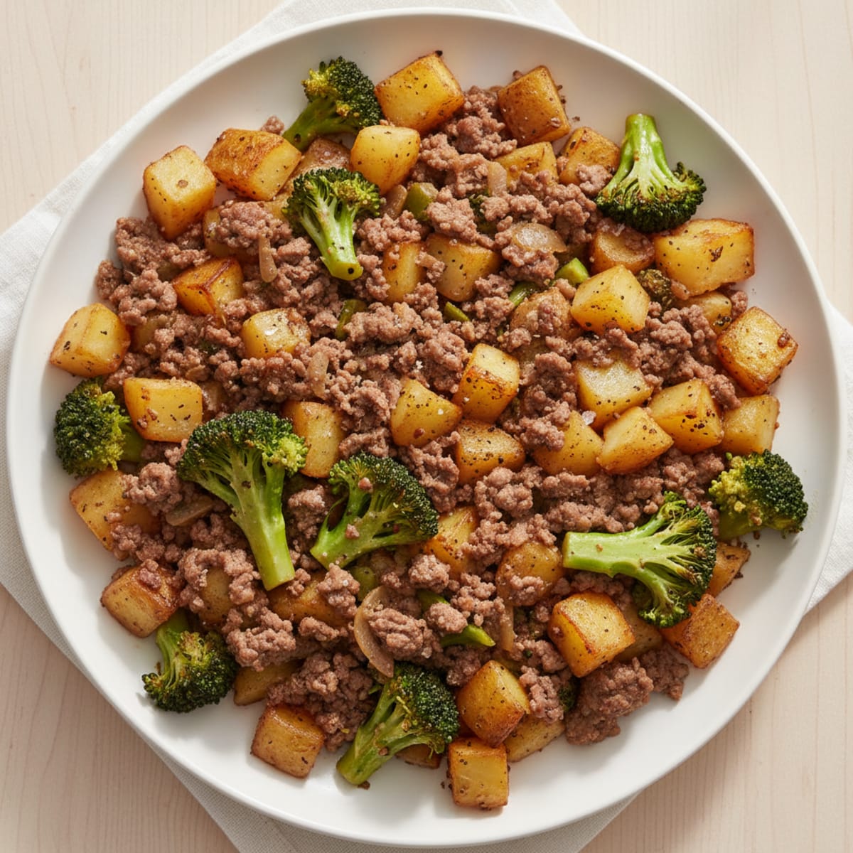 Savory Ground Beef and Potato Bake