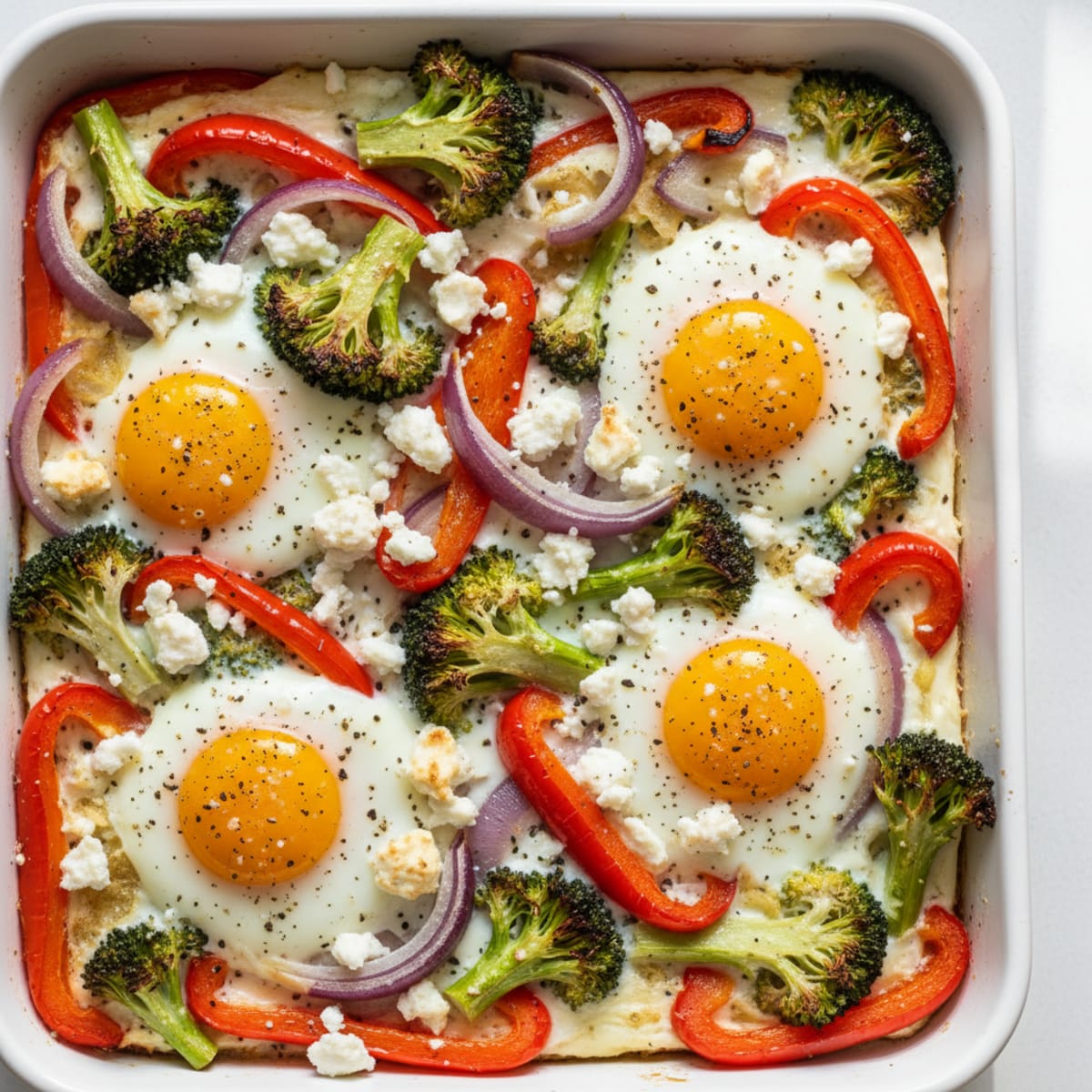 Sheet Pan Baked Eggs and Veggies