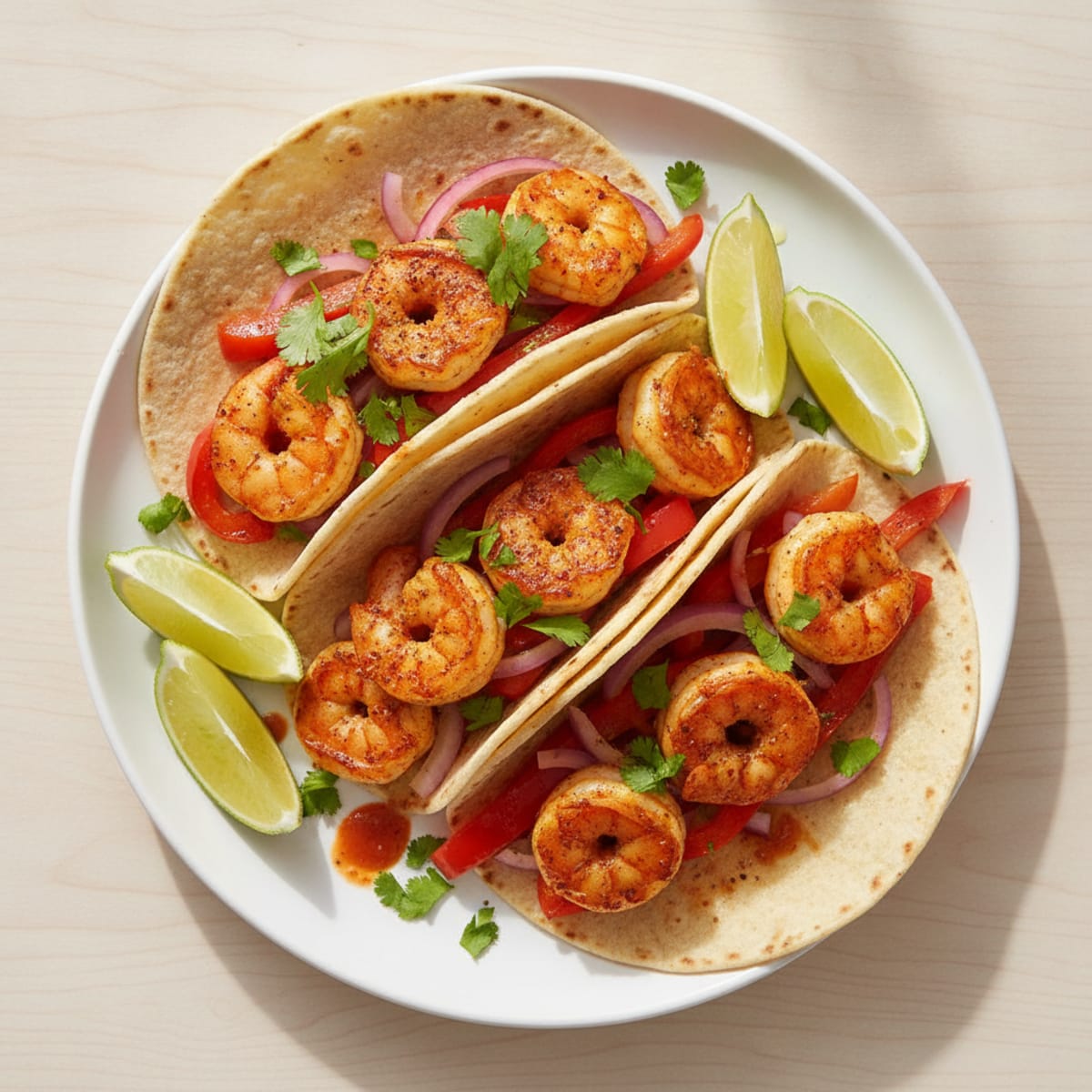 Spicy One-Pan Shrimp Tacos
