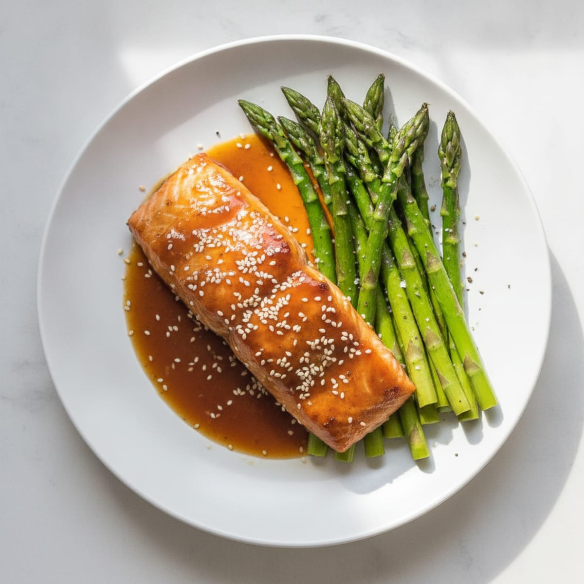 Teriyaki Glazed Salmon with Asparagus