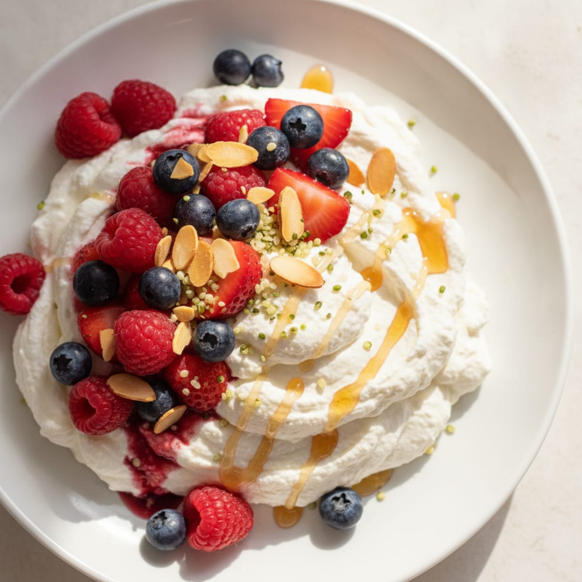 Greek Yogurt Protein Mousse with Mixed Berries