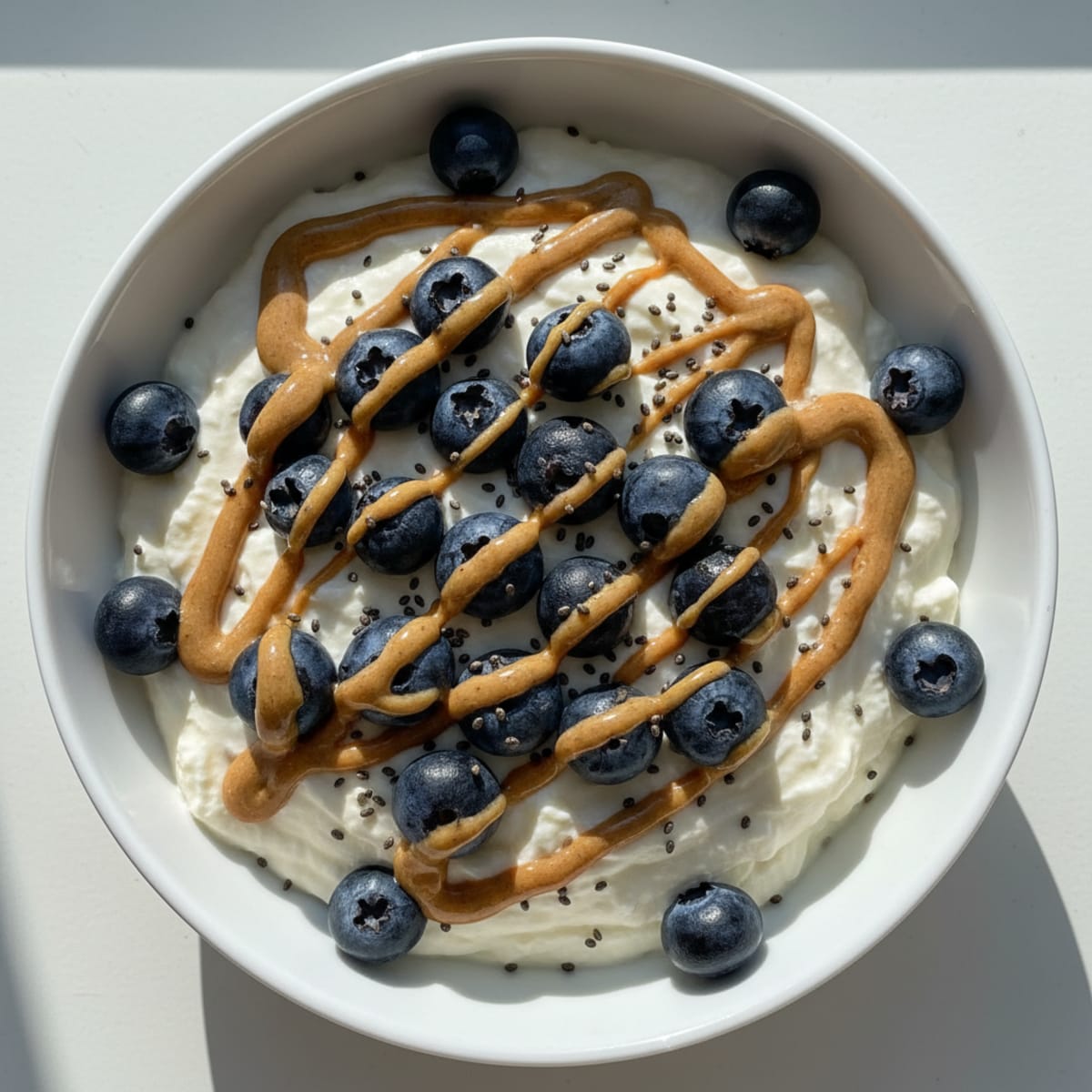 Greek Yogurt Protein Bowl with Almond Butter and Berries