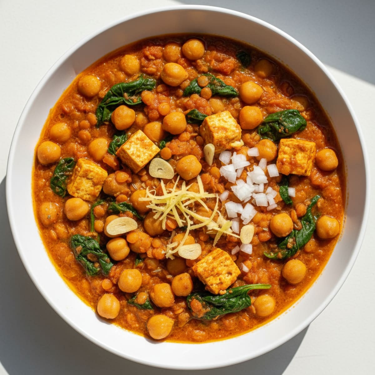 Hearty Chickpea and Lentil Curry