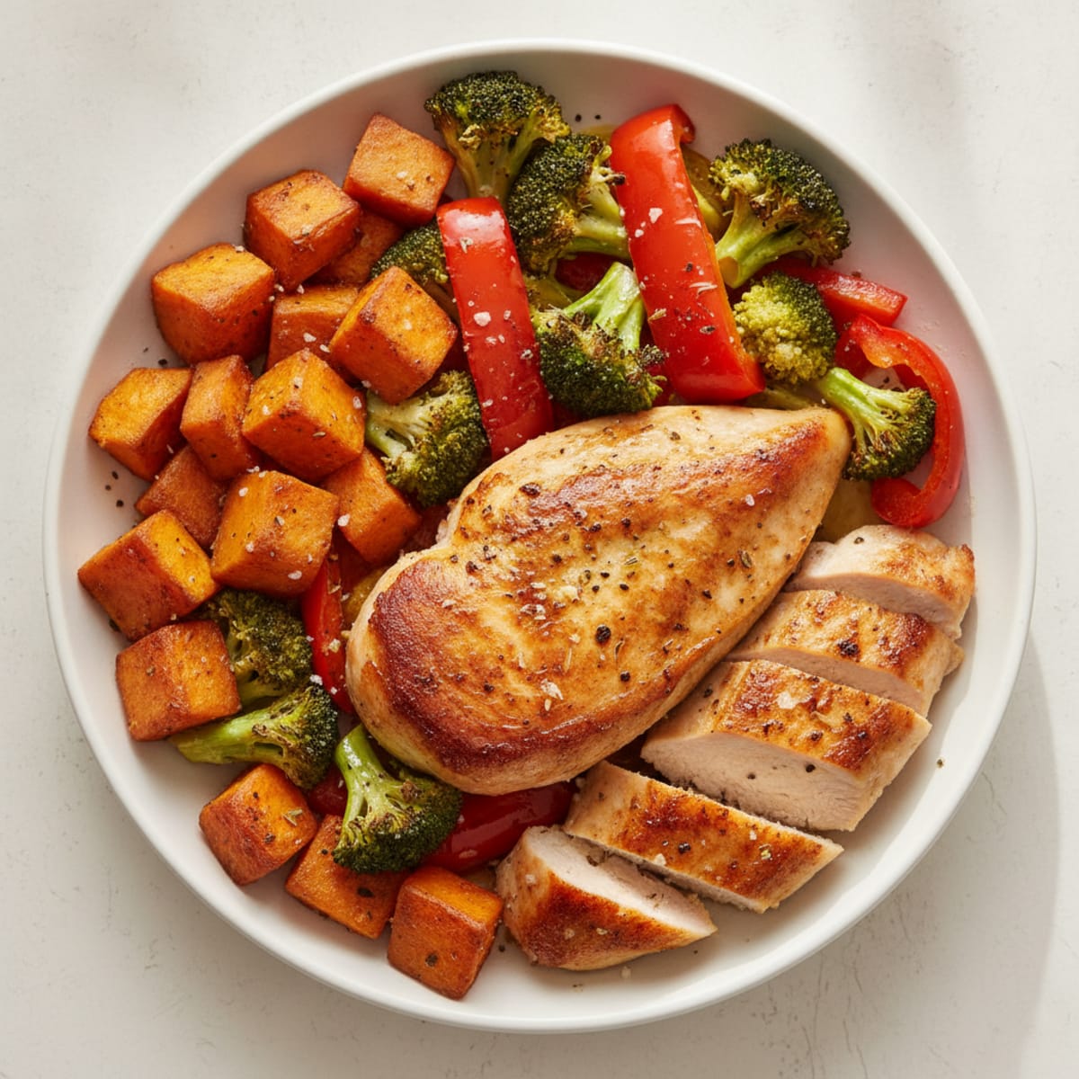 Pan-Seared Chicken with Roasted Vegetables