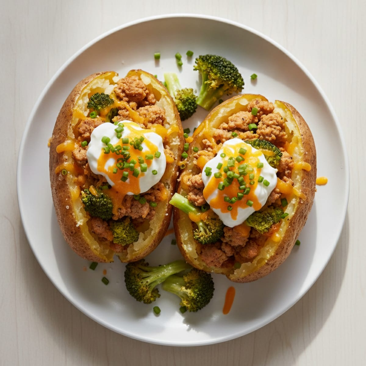 Loaded Baked Potatoes with Chives