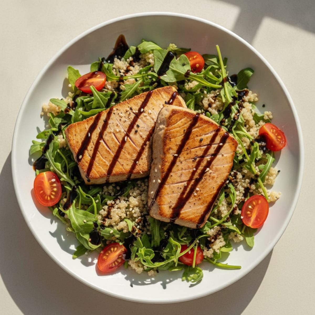 Seared Tuna with Balsamic Glaze