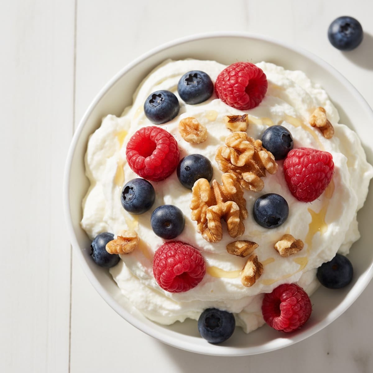 Greek Yogurt Protein Mousse with Mixed Berries