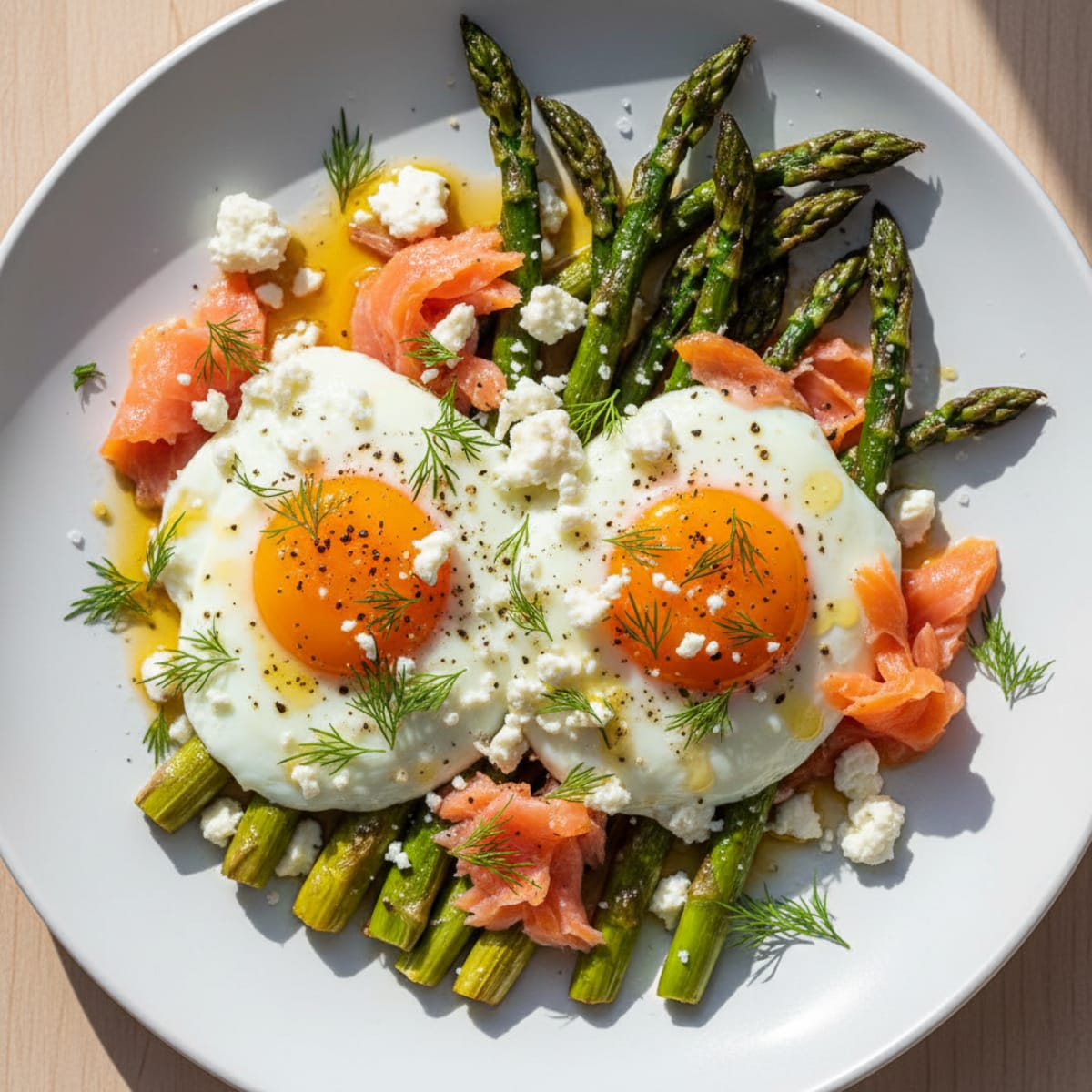 Baked Eggs with Roasted Asparagus