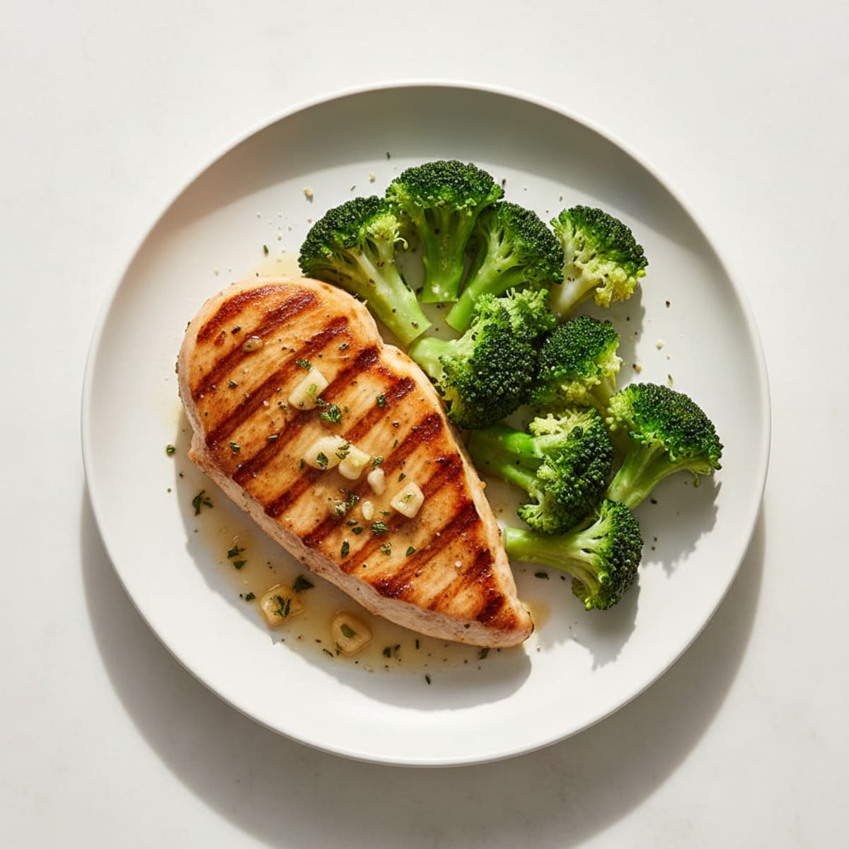 Grilled Turkey Breast with Steamed Broccoli