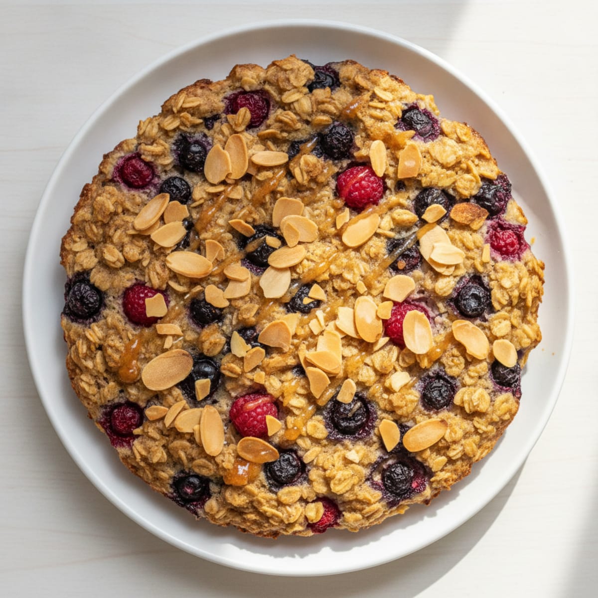 Baked Berry Oatmeal with Almonds