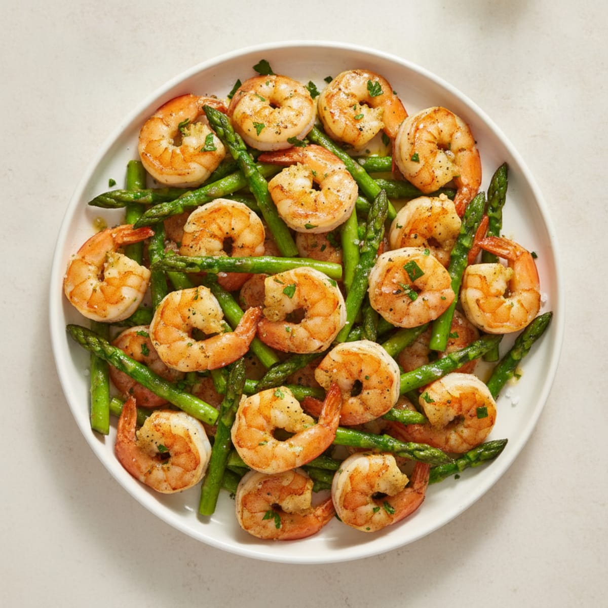 Garlic Herb Shrimp with Roasted Asparagus
