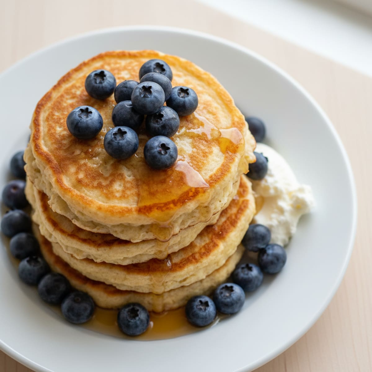 Fluffy Cottage Cheese Pancakes