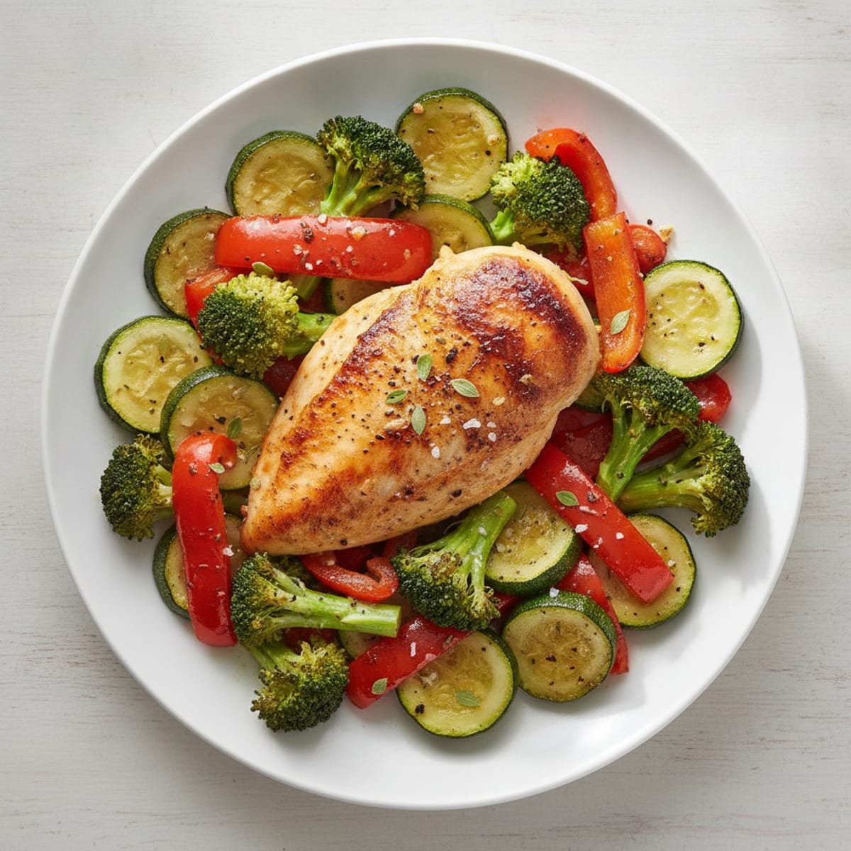 Lemon Herb Roasted Chicken and Veggies