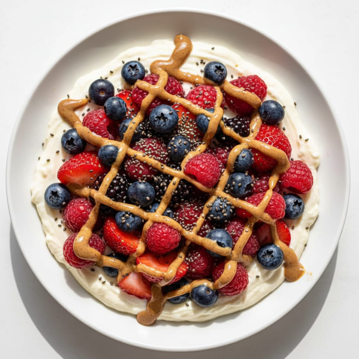 Silky Greek Yogurt Protein Pudding with Mixed Berries