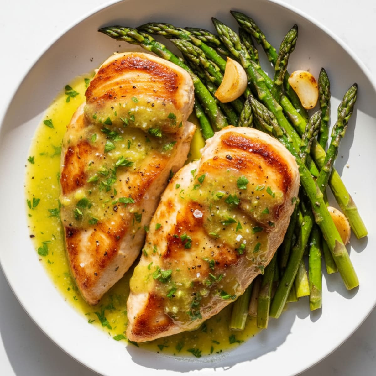 Pan-Seared Chicken with Herb Sauce