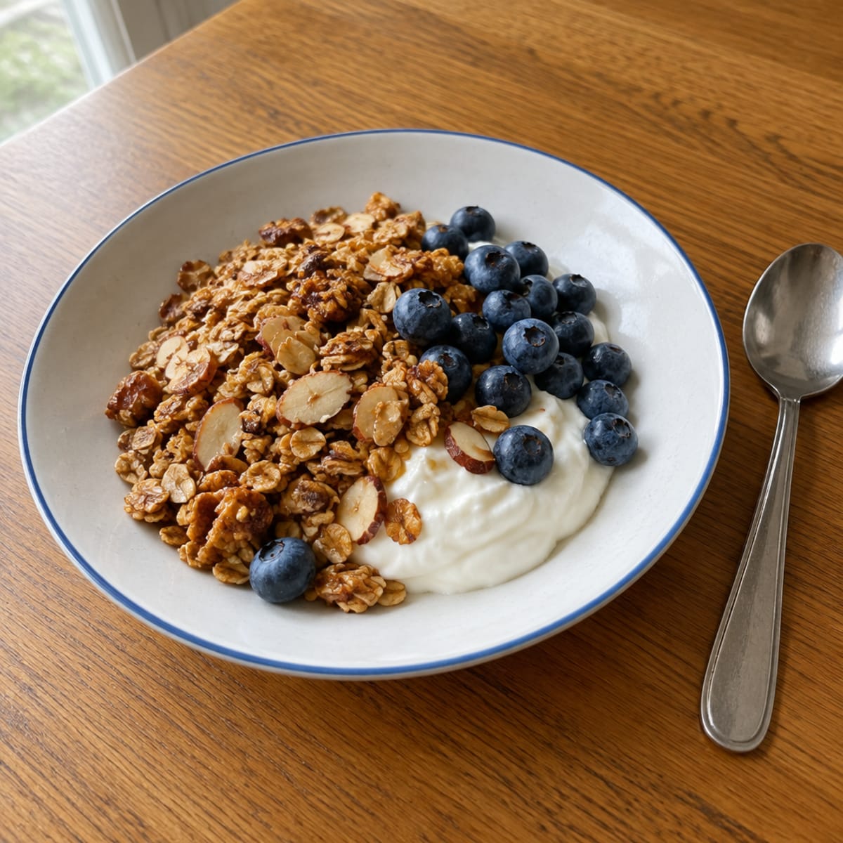 Honey nut granola with yogurt