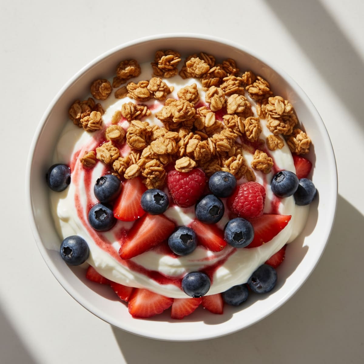 Creamy Greek Yogurt Parfait with Mixed Berries and Protein Granola
