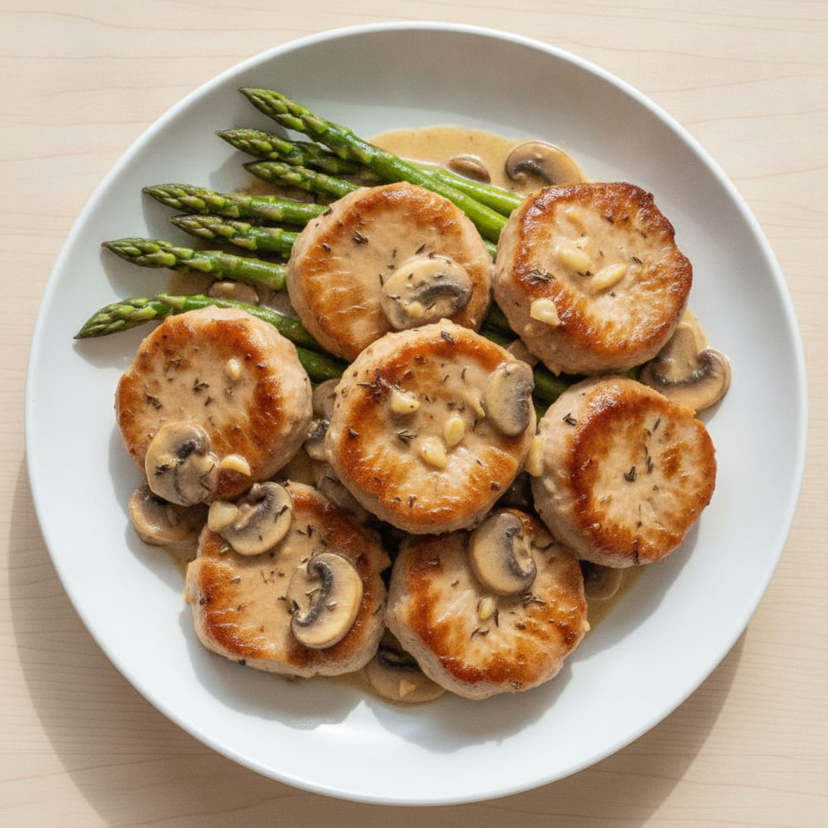 Pork Medallions with Mushroom Cream Sauce