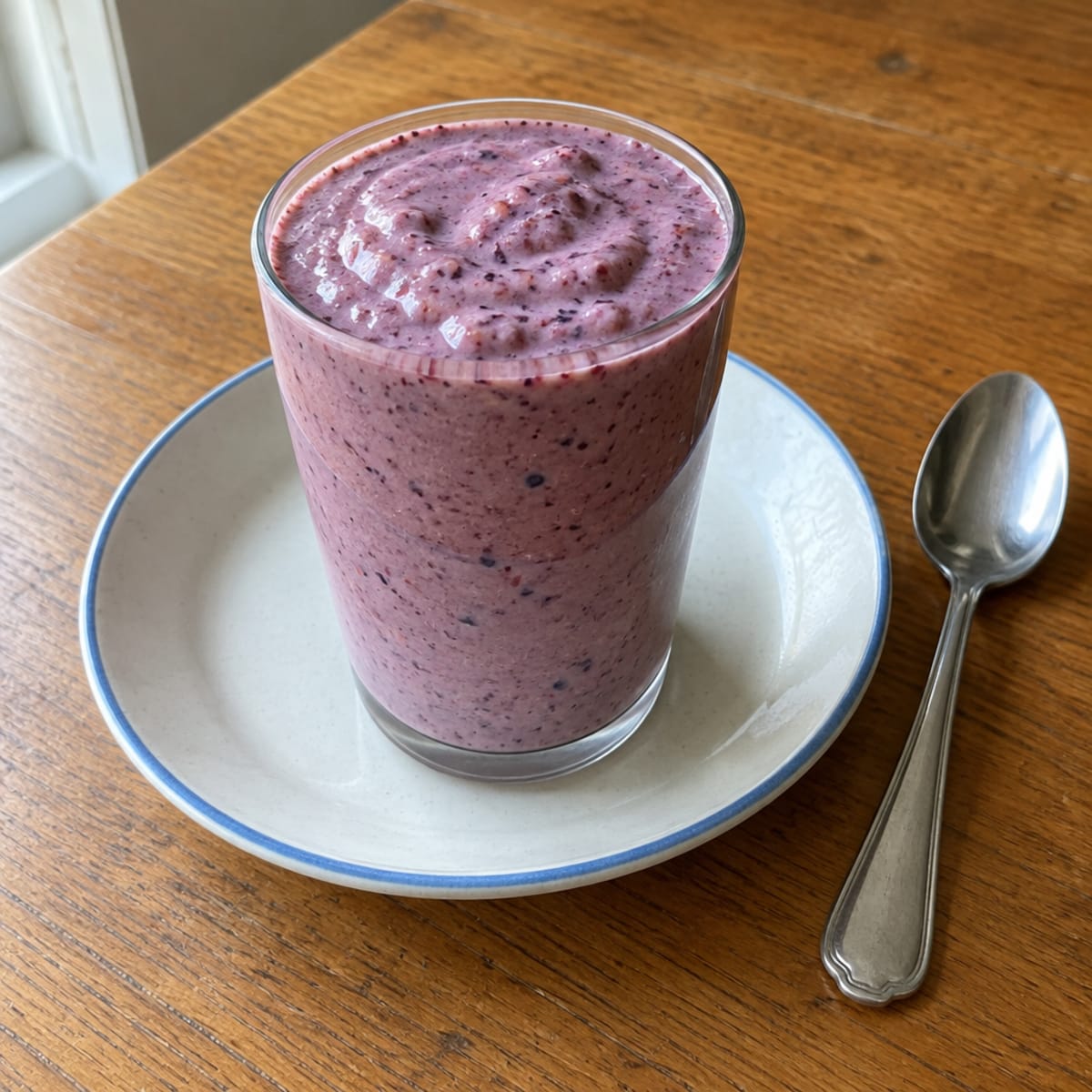 Creamy yogurt and berry shake