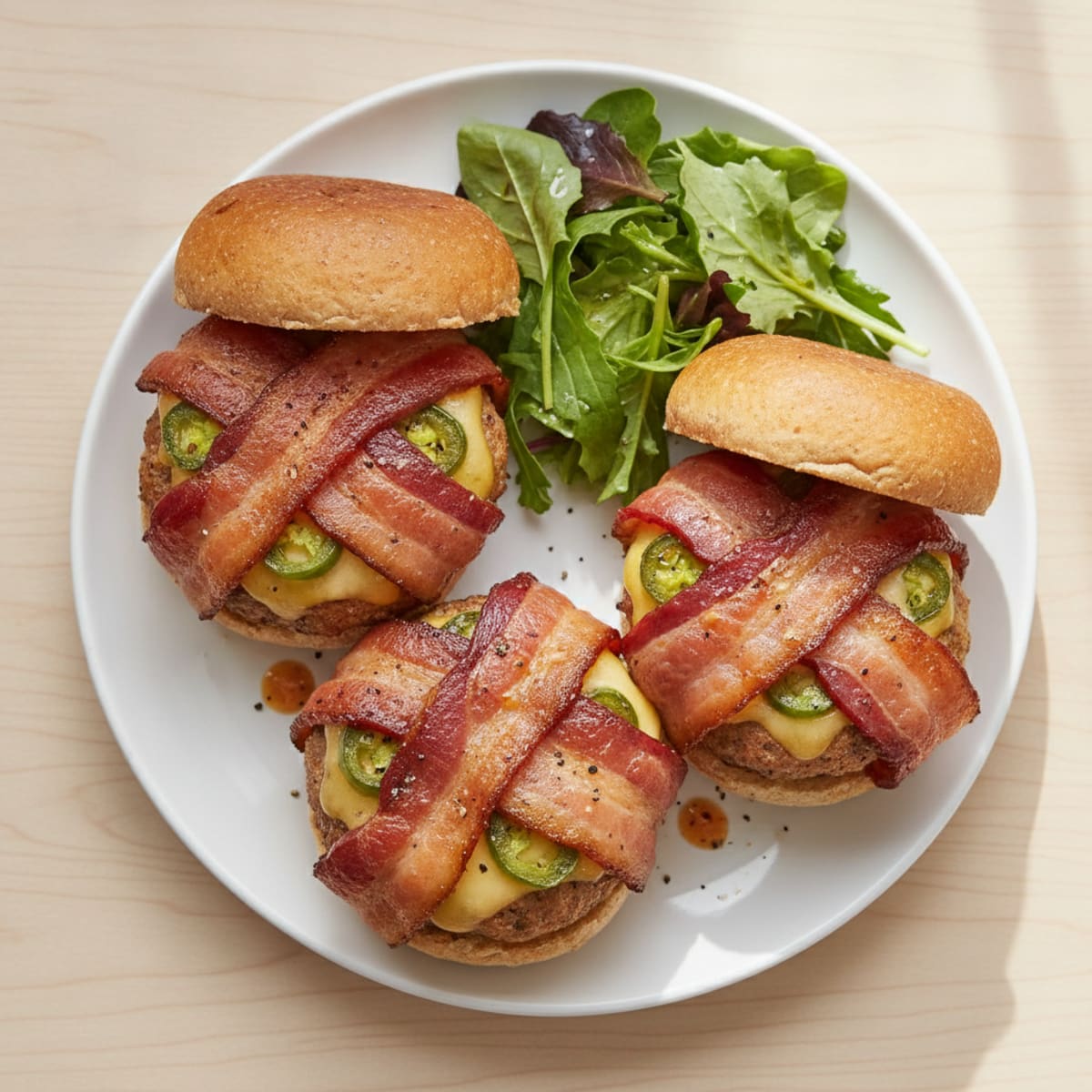 Bacon-Wrapped Jalapeño Sliders
