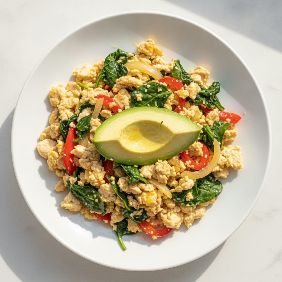 Egg White Veggie Scramble with Turkey Breast