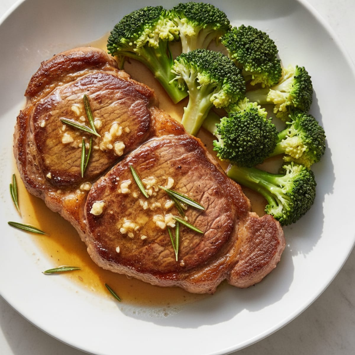 Pan-Seared Steak with Garlic Butter