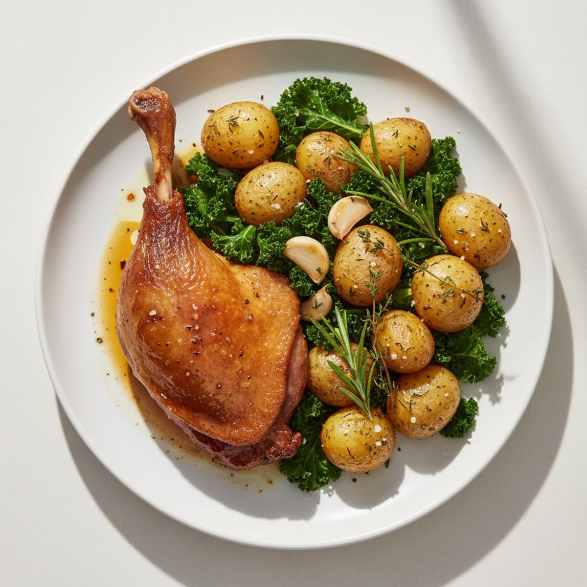 Duck Confit with Herb-Roasted Potatoes