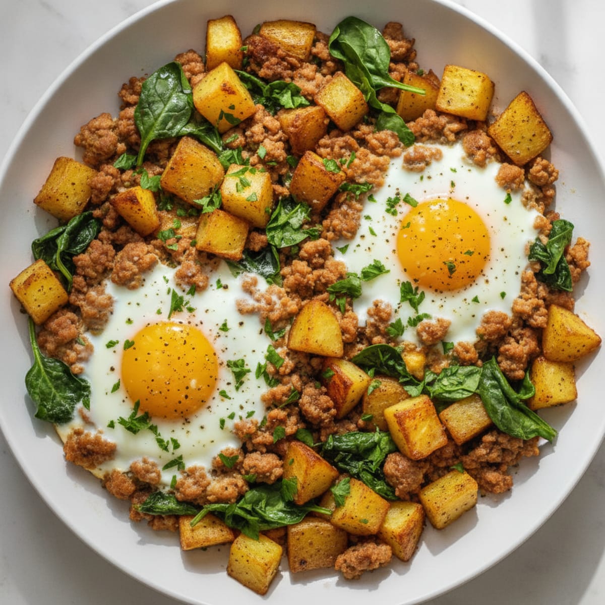 Baked Eggs with Roasted Potatoes
