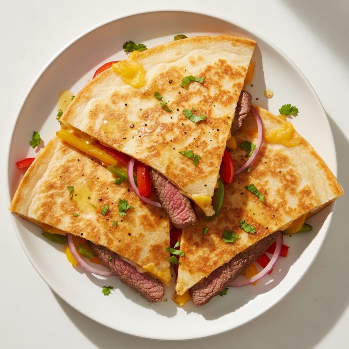 Seared Steak & Pepper Quesadillas