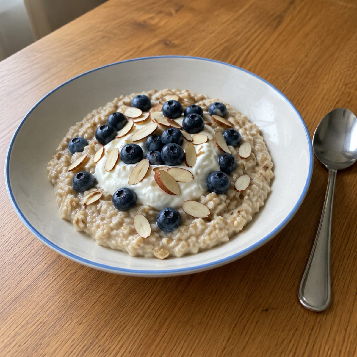 Lactose-free creamy oatmeal bowl