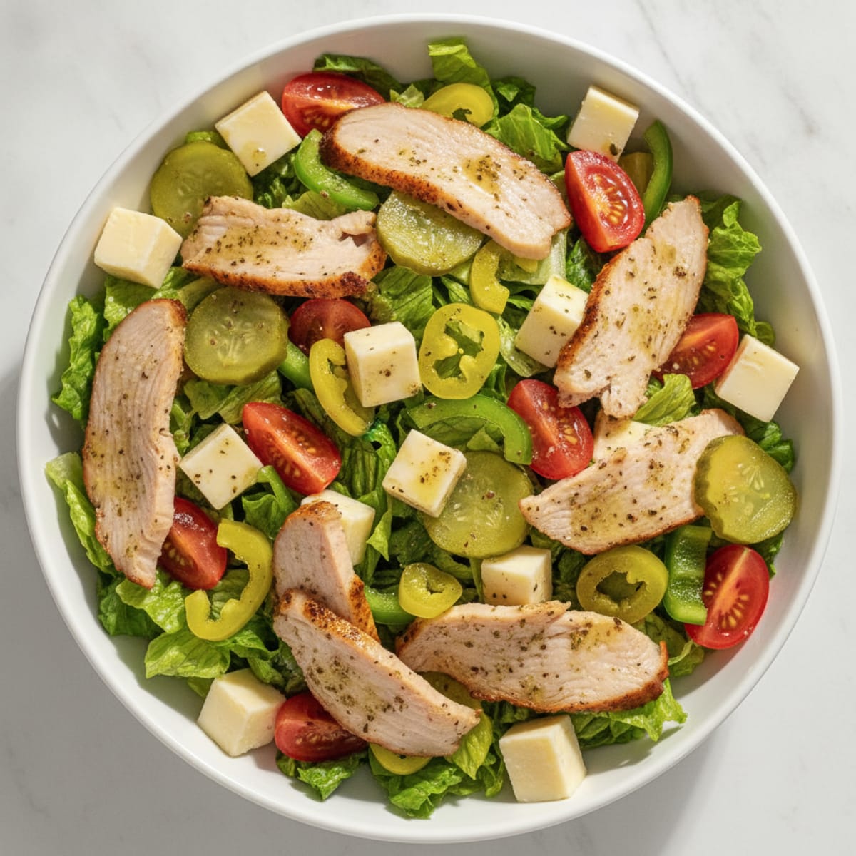 Turkey Provolone Sub Salad Bowl