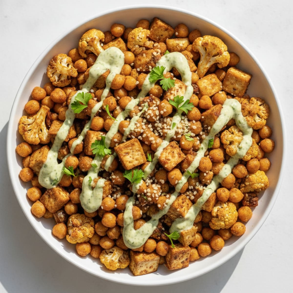 Roasted Vegetable and Chickpea Bowl