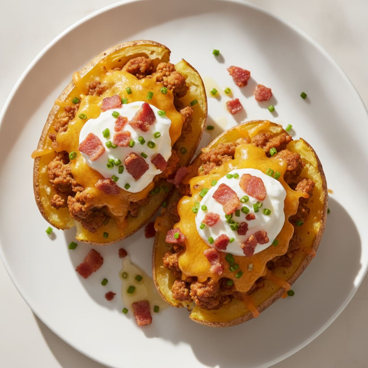 Bacon and Cheddar Stuffed Potatoes
