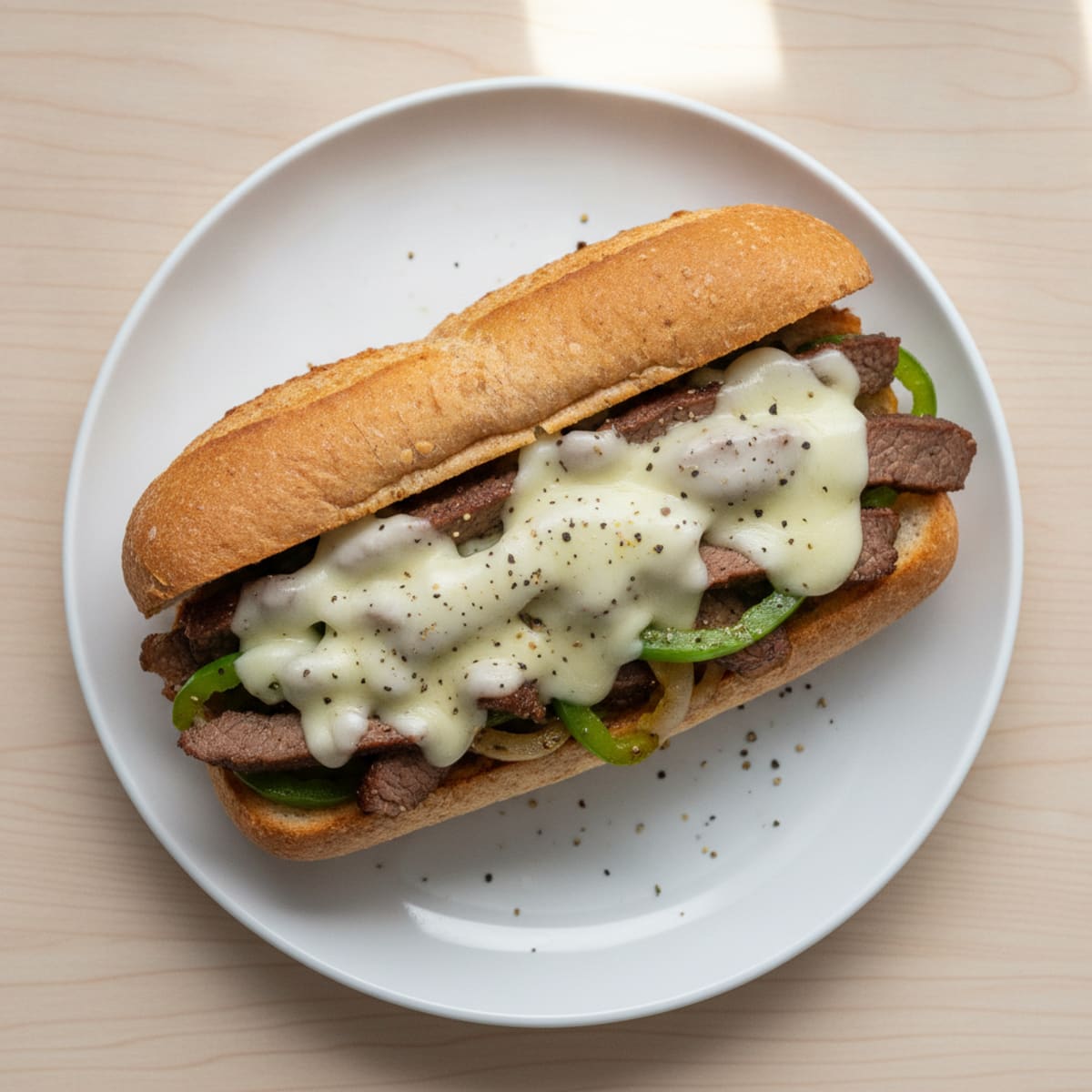 Classic Philly Cheesesteak Sandwich