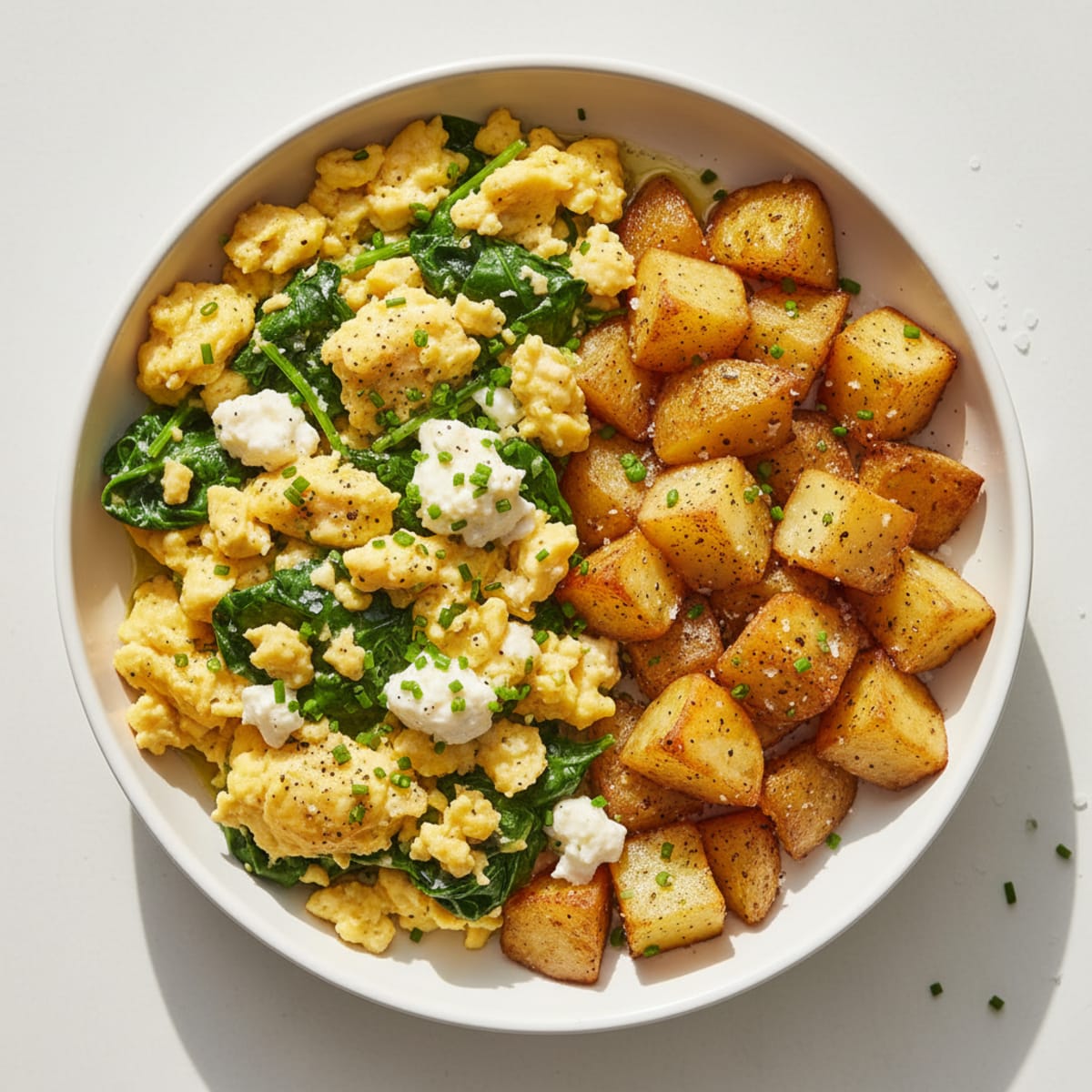 Hearty Scrambled Eggs with Roasted Potatoes