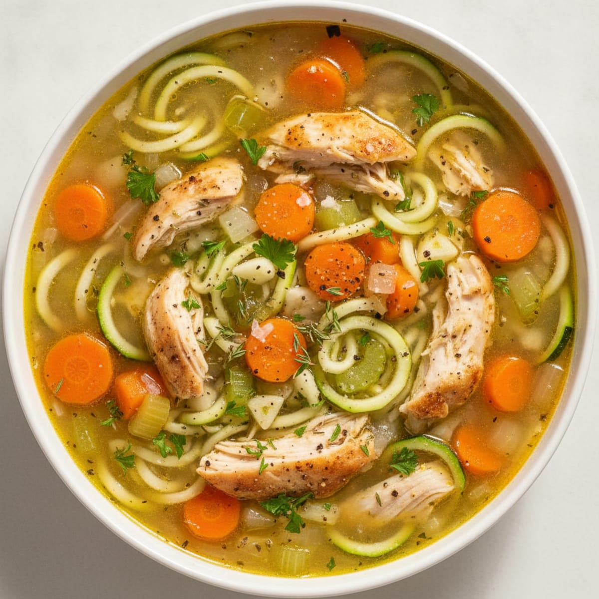 Chicken Noodle Soup with Garden Vegetables