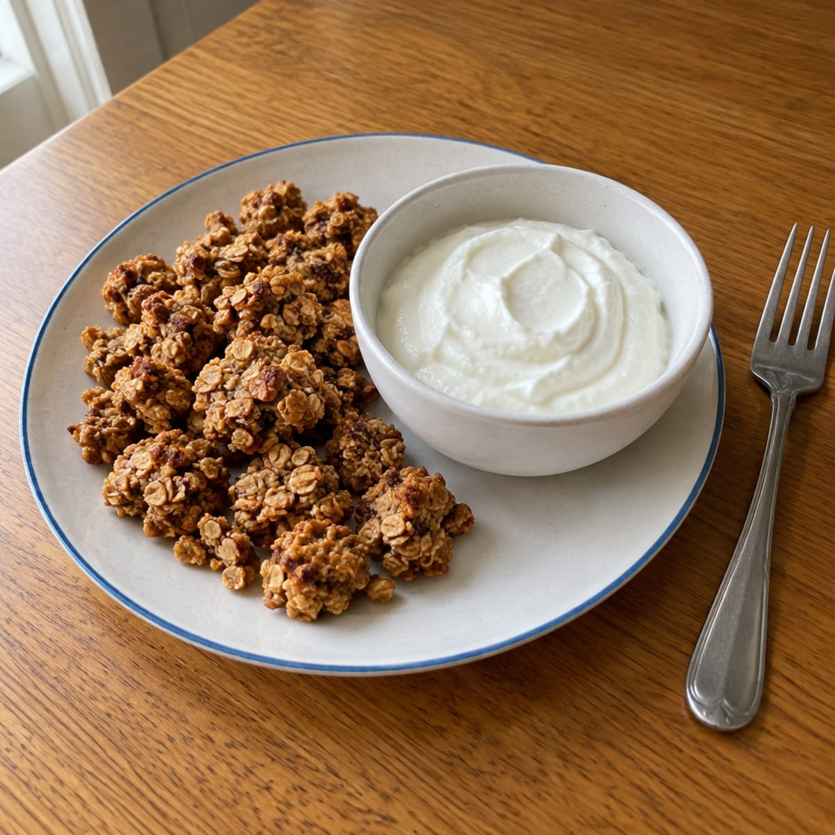 High-protein granola clusters