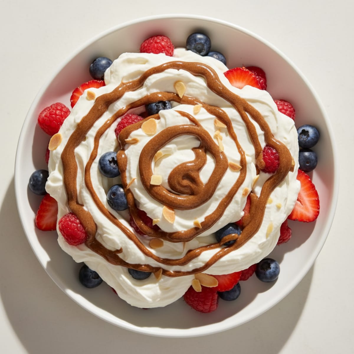 Greek Yogurt Protein Parfait with Berries and Almond Butter